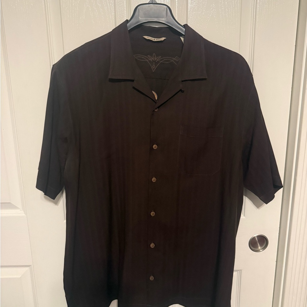 Tommy Bahama Dark Brown Short Sleeve Shirt